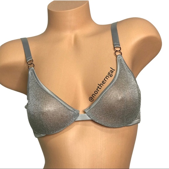 Damaged - Victoria’s Secret Luxe Unlined Chainmail Demi Bra - Picture 4 of 11